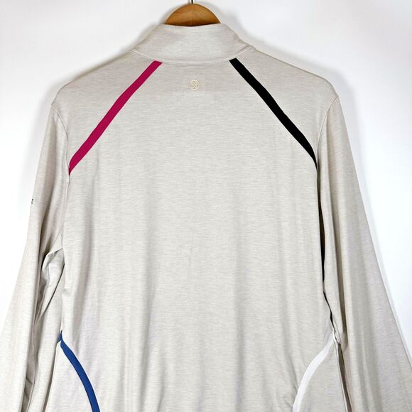 G/Fore Pullover Women XL Gray Pacific Dunes Golf Quarter Zip Lightweight Stretch - Picture 6 of 14